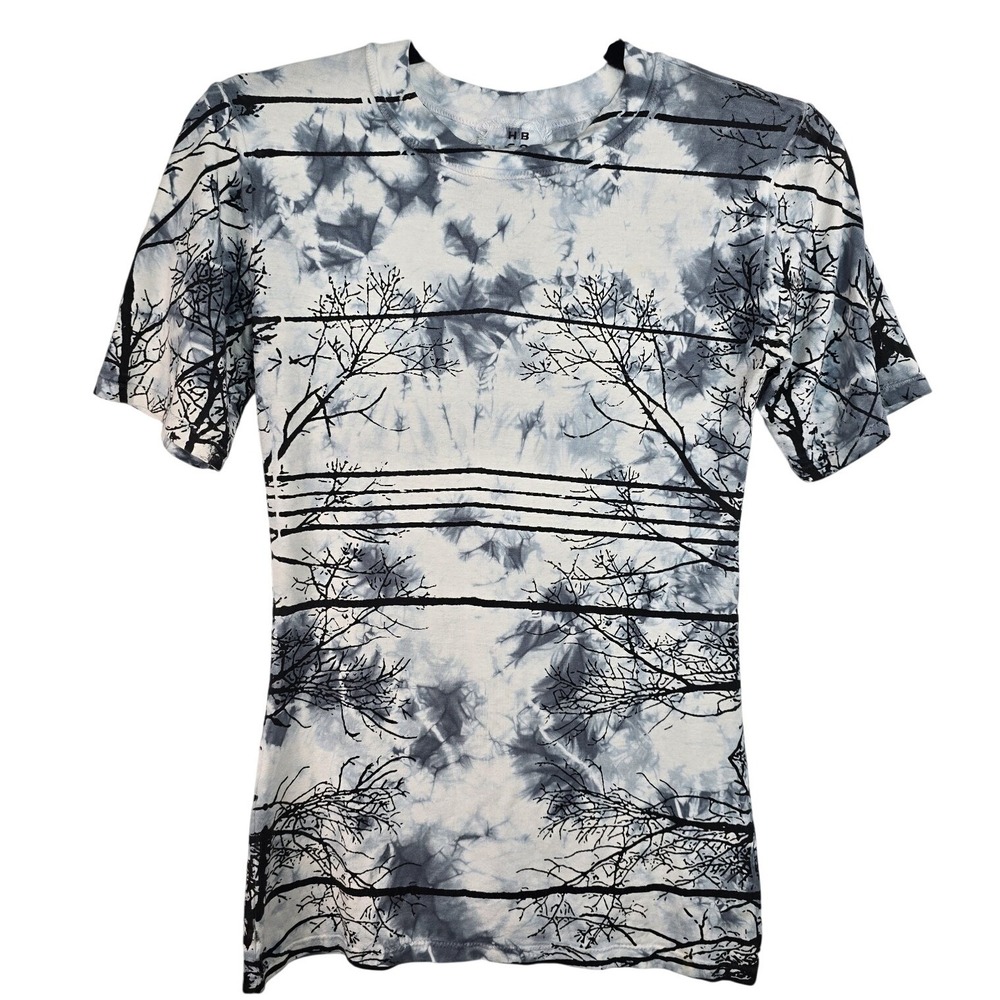 Heyne Bogut T Shirt Tie Dye Tree Branch Graphic Print‎ Size 1 XS
